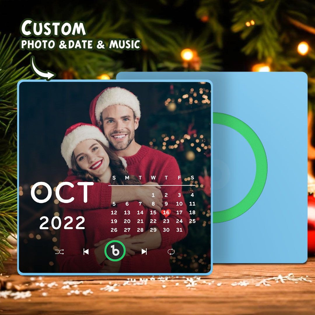 Personalized Photo Calendar Music Fridge Magnet Anniversary Gift Custom Music Magnets Can Play Songs Christmas Gifts