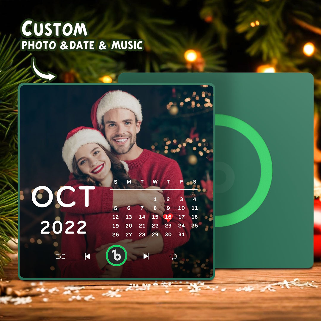 Personalized Photo Calendar Music Fridge Magnet Anniversary Gift Custom Music Magnets Can Play Songs Christmas Gifts