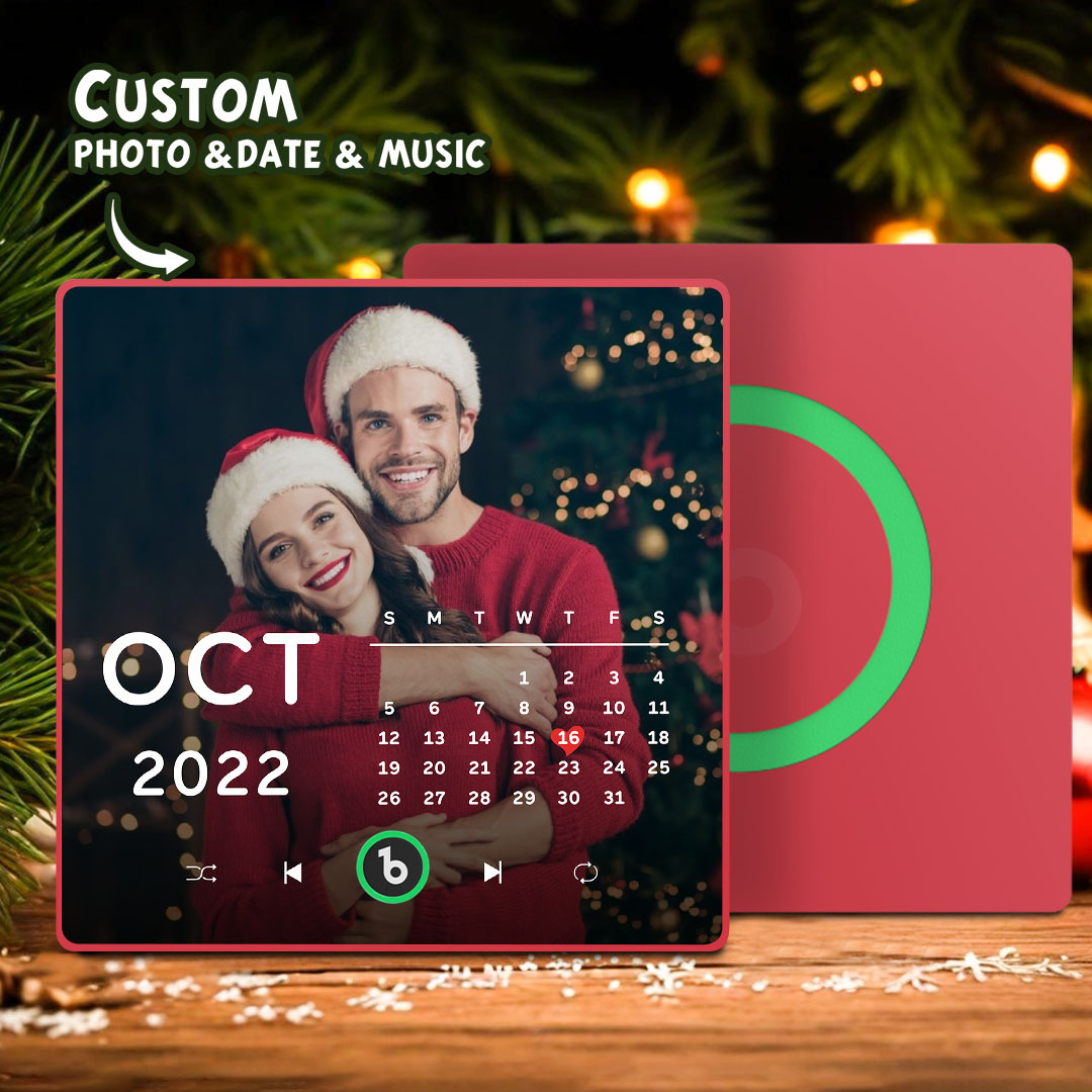 Personalized Photo Calendar Music Fridge Magnet Anniversary Gift Custom Music Magnets Can Play Songs Christmas Gifts