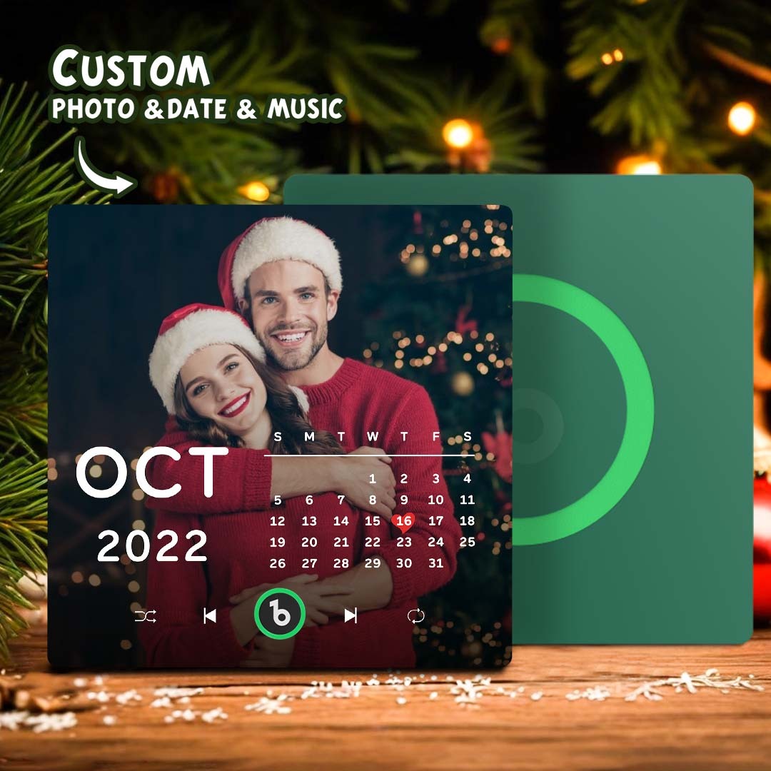 Personalized Photo Calendar Music Fridge Magnet Anniversary Gift Custom Music Magnets Can Play Songs Christmas Gifts