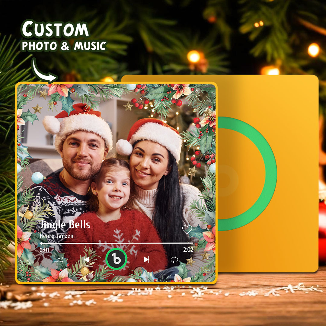 Test Personalized Spotify Album Music Fridge Magnet Christmas Gifts