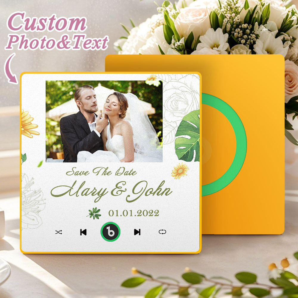 Music Fridge Magnet Custom Wedding Gift for Couples Personalized Music Magnets Can Play Songs