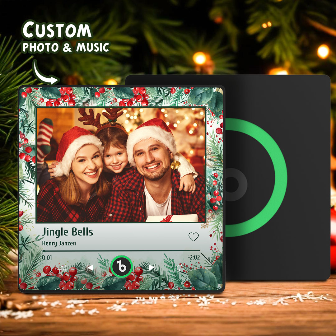 Music Fridge Magnet Personalized Christmas Family Photo Music Magnets Can Play Songs Christmas Gifts