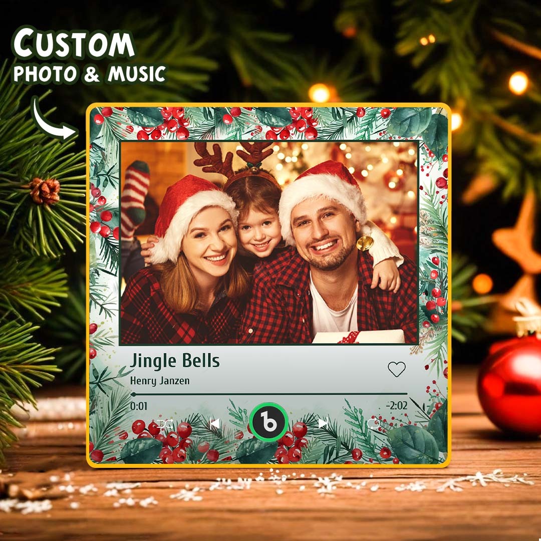 Music Fridge Magnet Personalized Christmas Family Photo Music Magnets Can Play Songs Christmas Gifts