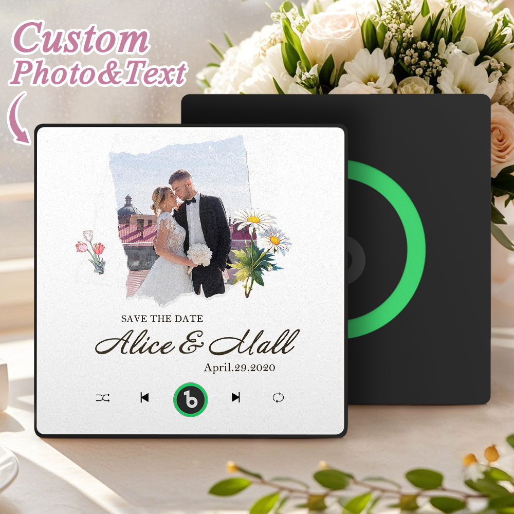 Music Fridge Magnet Custom Gift for Couples Personalized Music Magnets Can Play Songs Wedding Gifts