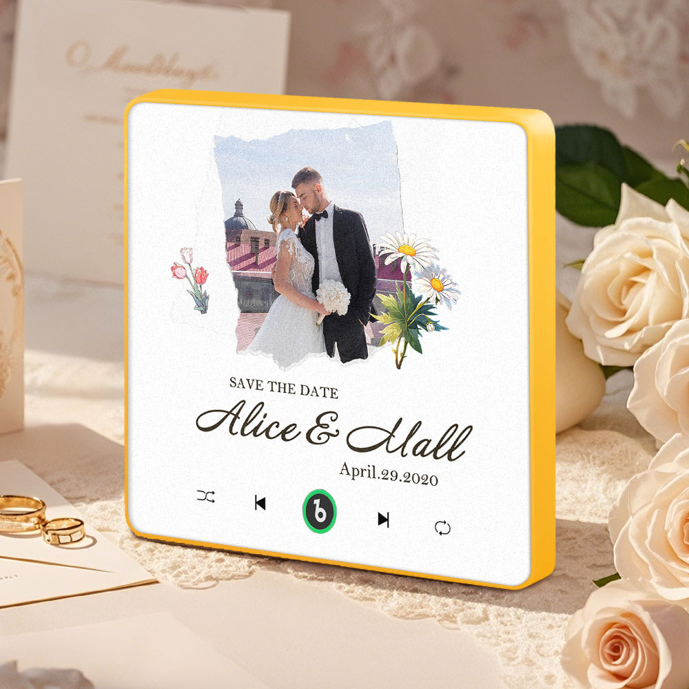 Music Fridge Magnet Custom Gift for Couples Personalized Music Magnets Can Play Songs Wedding Gifts