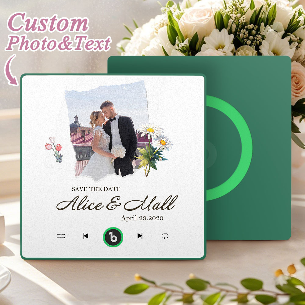 Music Fridge Magnet Custom Gift for Couples Personalized Music Magnets Can Play Songs Wedding Gifts