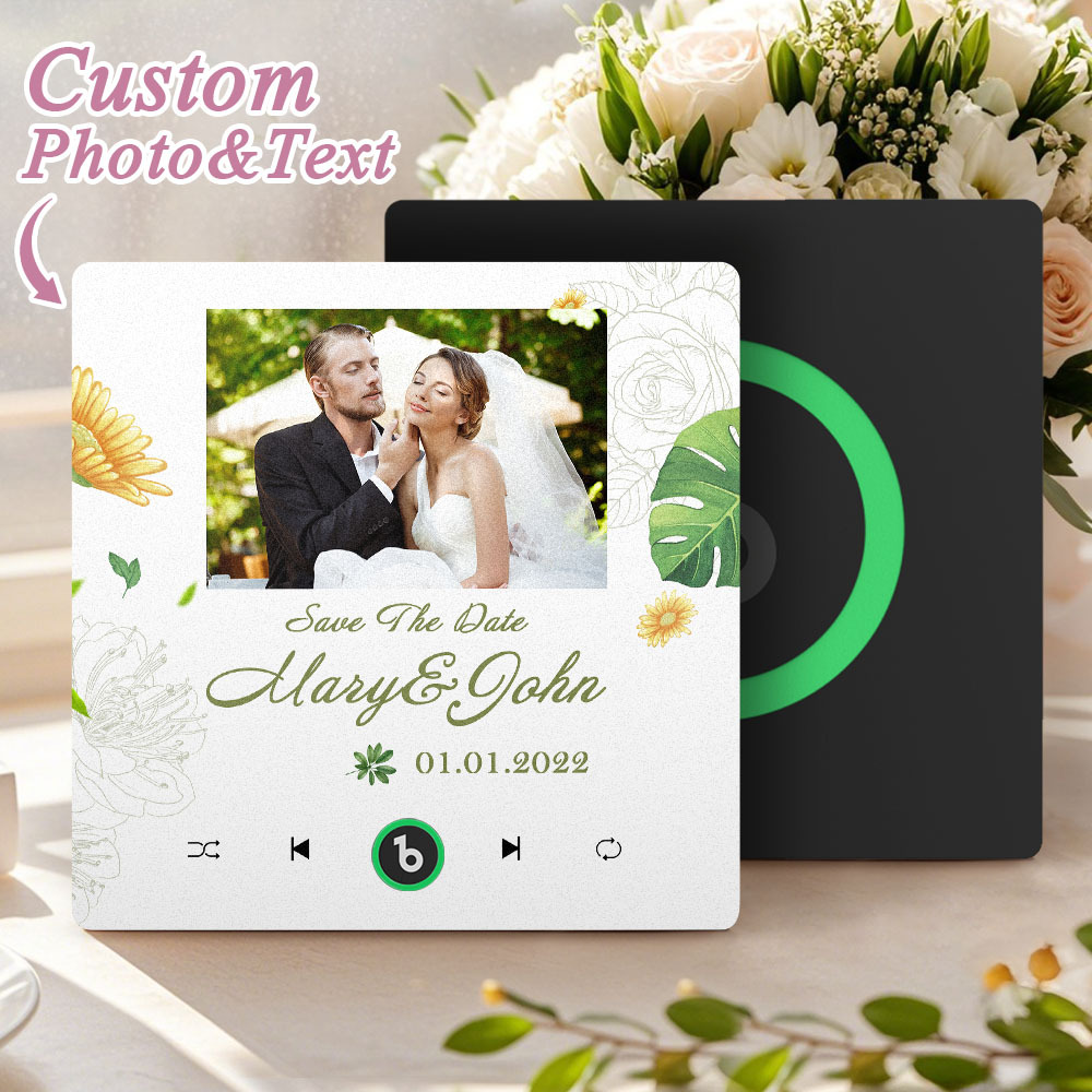 Music Fridge Magnet Custom Wedding Gift for Couples Personalized Music Magnets Can Play Songs