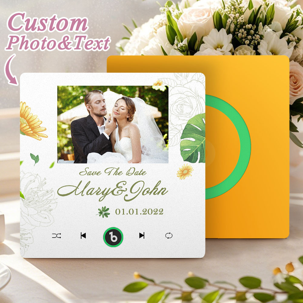 Music Fridge Magnet Custom Wedding Gift for Couples Personalized Music Magnets Can Play Songs