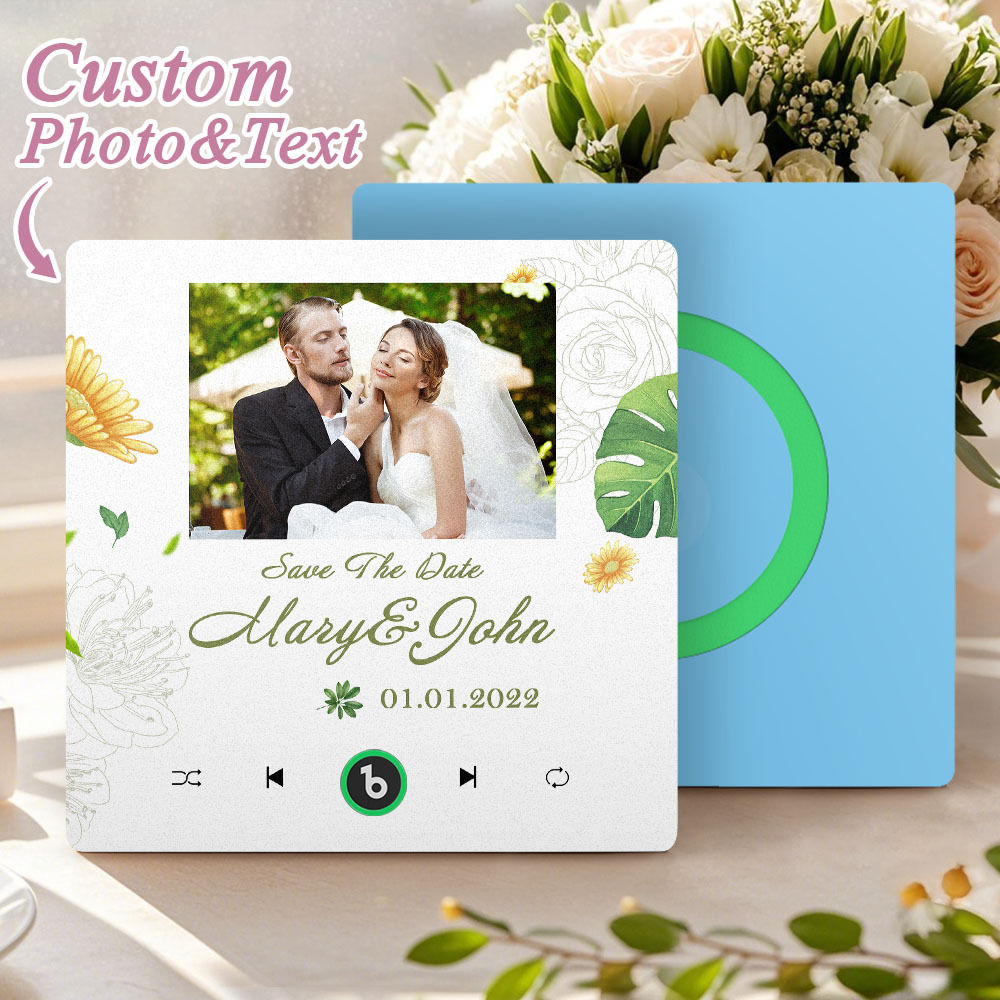 Music Fridge Magnet Custom Wedding Gift for Couples Personalized Music Magnets Can Play Songs