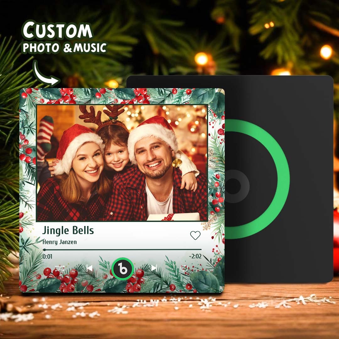 Music Fridge Magnet Personalized Christmas Family Photo Music Magnets Can Play Songs Christmas Gifts