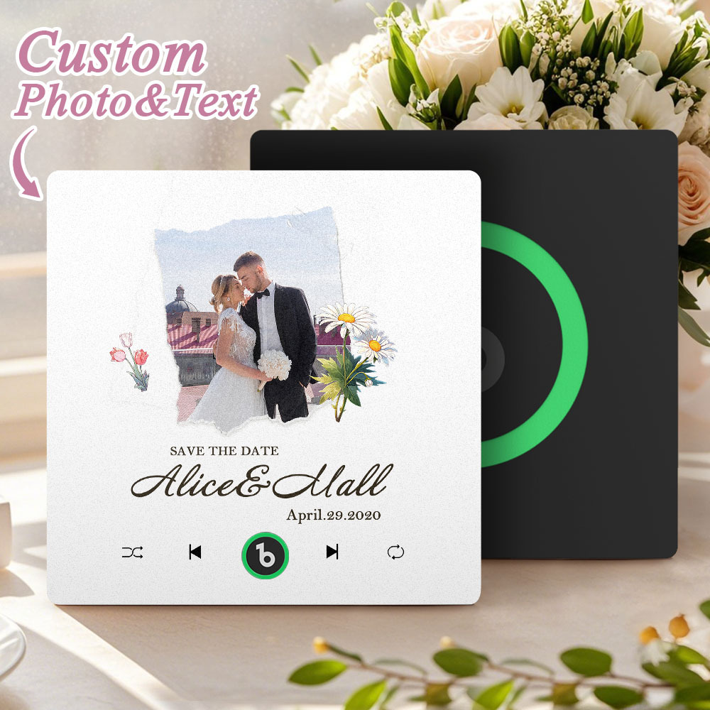 Music Fridge Magnet Custom Gift for Couples Personalized Music Magnets Can Play Songs Wedding Gifts