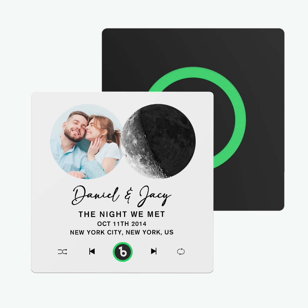 New 4.0 Upgrade Custom Music Fridge Magnet Moon Phase Style Fridge Magnet Gift for Lover -