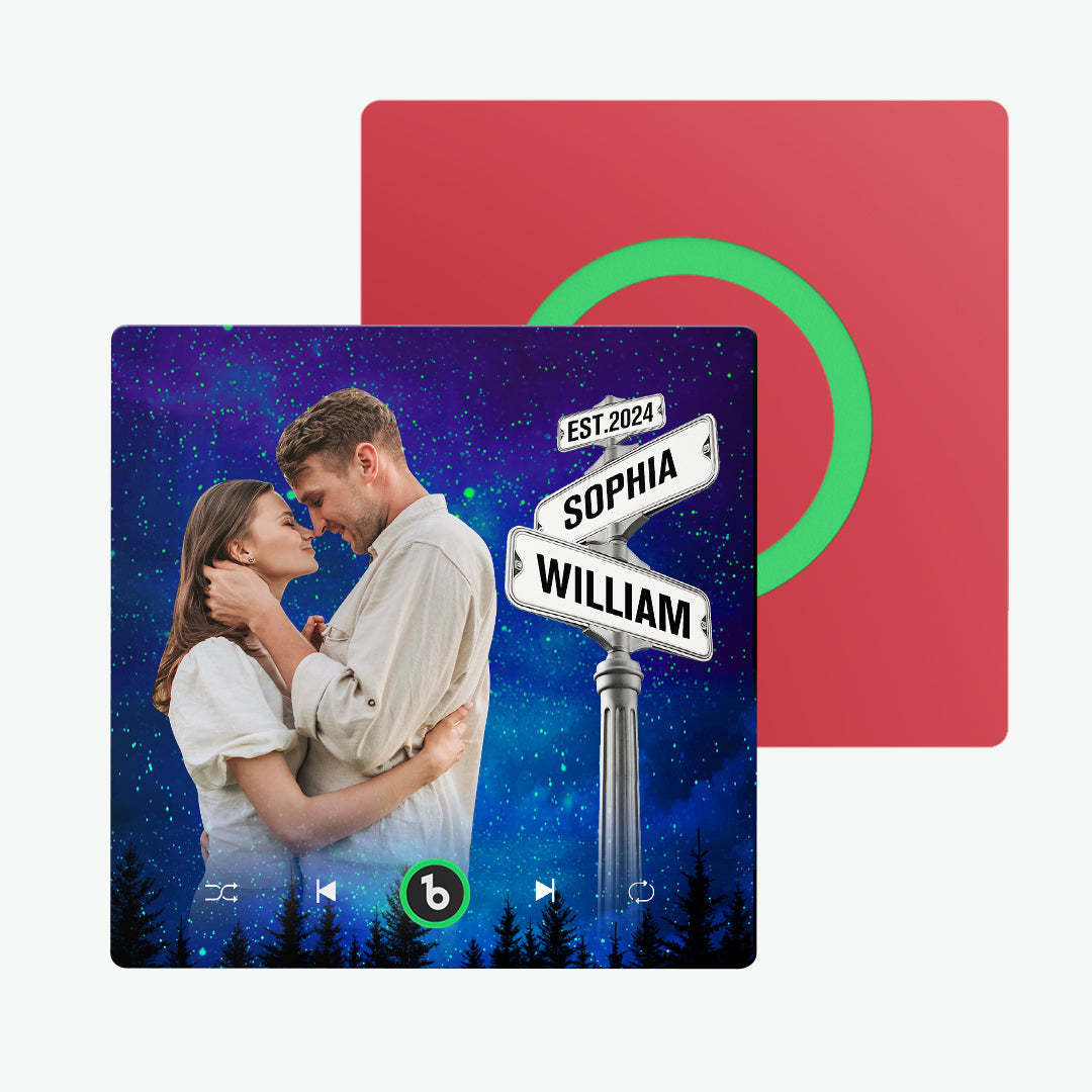 New 4.0 Upgrade Custom Music Fridge Magnet Street Sign Style Fridge Magnet Gift for Lover -