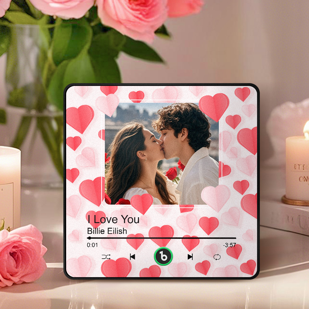 Personalized Love Story Music Fridge Magnet Valentine's Day Gifts Custom Music Magnets Can Play Songs