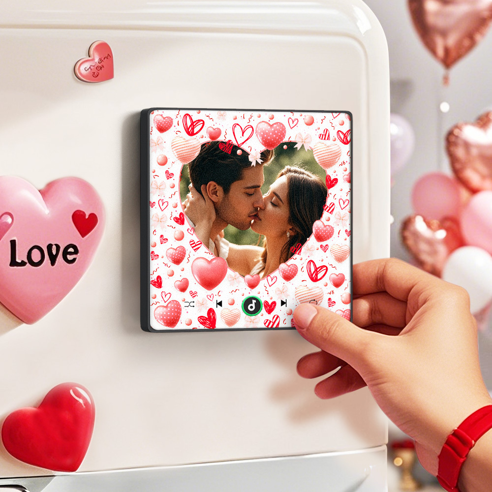 Personalized I Love You Music Fridge Magnet Valentine's Day Gifts Custom Music Magnets Can Play Songs