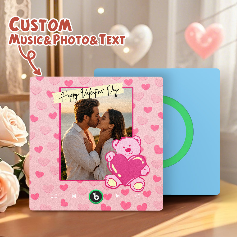 Personalized Happy Valentine's Day Music Fridge Magnet Gifts Custom Music Magnets Can Play Songs