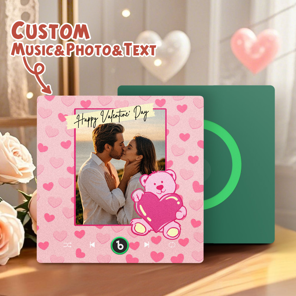 Personalized Happy Valentine's Day Music Fridge Magnet Gifts Custom Music Magnets Can Play Songs