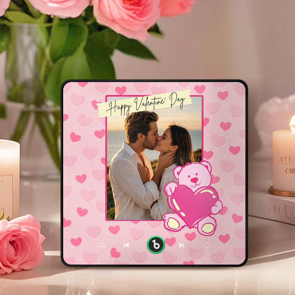 Personalized Happy Valentine's Day Music Fridge Magnet Gifts Custom Music Magnets Can Play Songs