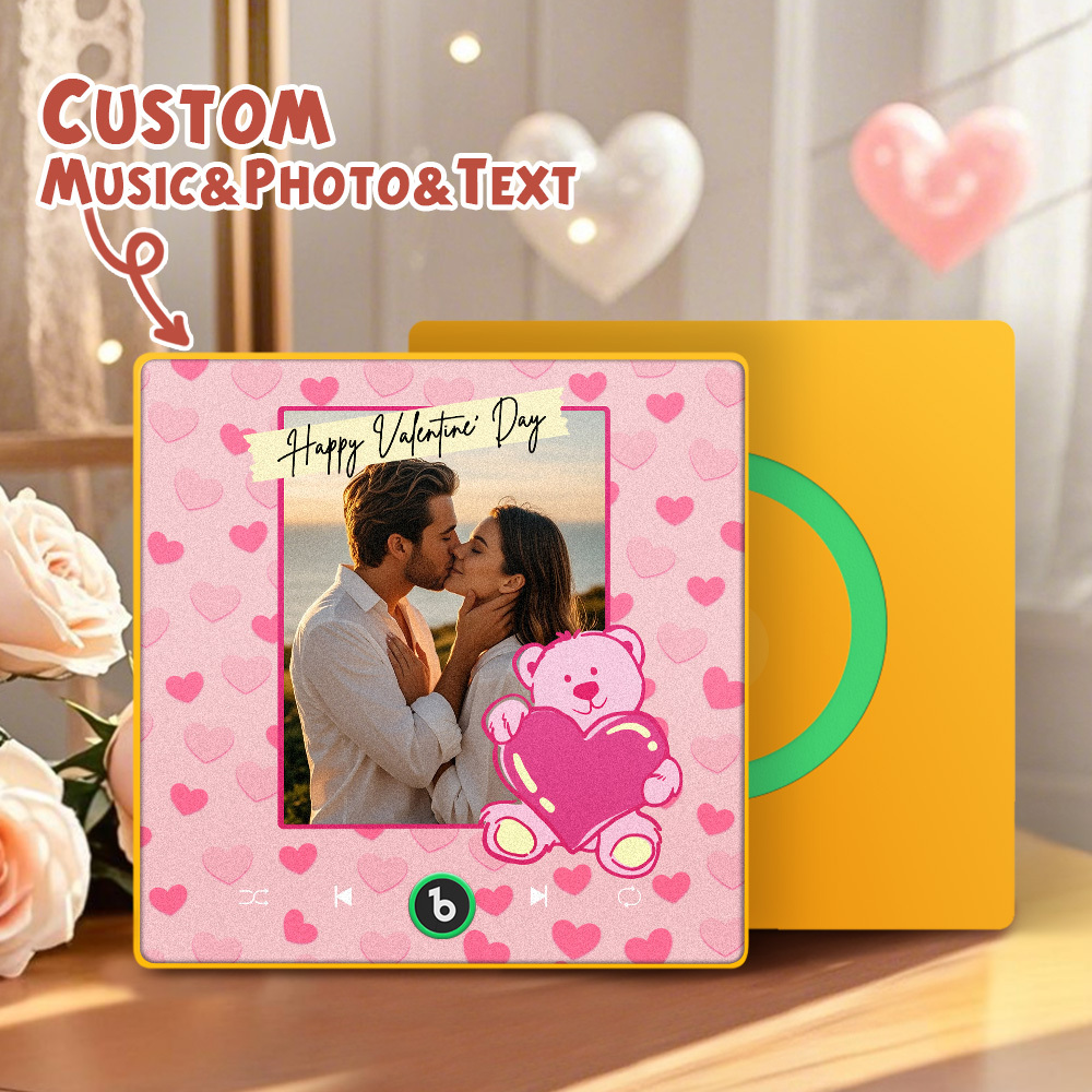 Personalized Happy Valentine's Day Music Fridge Magnet Gifts Custom Music Magnets Can Play Songs