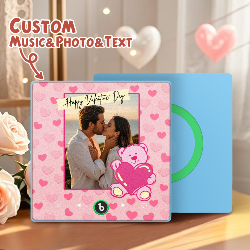 Personalized Happy Valentine's Day Music Fridge Magnet Gifts Custom Music Magnets Can Play Songs