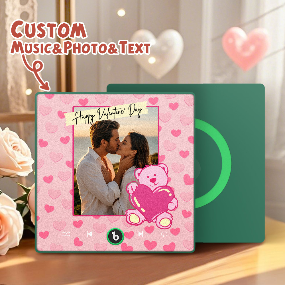 Personalized Happy Valentine's Day Music Fridge Magnet Gifts Custom Music Magnets Can Play Songs