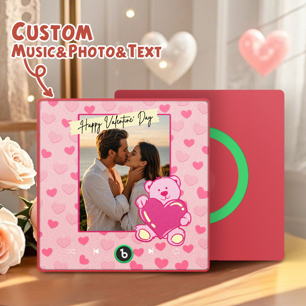 Personalized Happy Valentine's Day Music Fridge Magnet Gifts Custom Music Magnets Can Play Songs