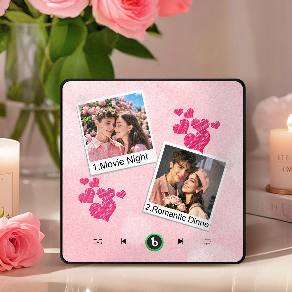 Personalized Photo Music Fridge Magnet Custom Music Magnets Can Play Songs Valentine's Day Gifts