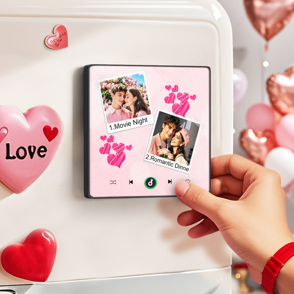 Personalized Photo Music Fridge Magnet Custom Music Magnets Can Play Songs Valentine's Day Gifts