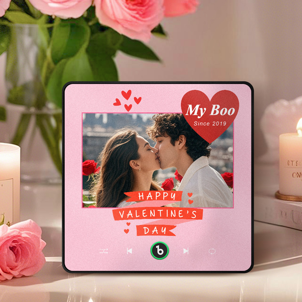 Personalized Photo Romantic Love Music Fridge Magnet Custom Music Magnets Can Play Songs Valentine's Day Gifts