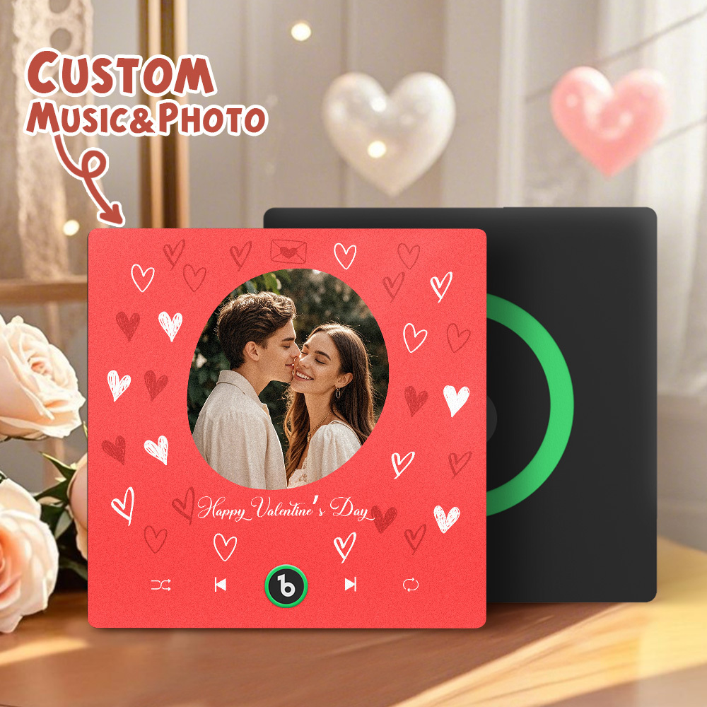 Personalized Music Magnet with Photo Custom Music Magnets Can Play Songs Valentine's Day Gifts