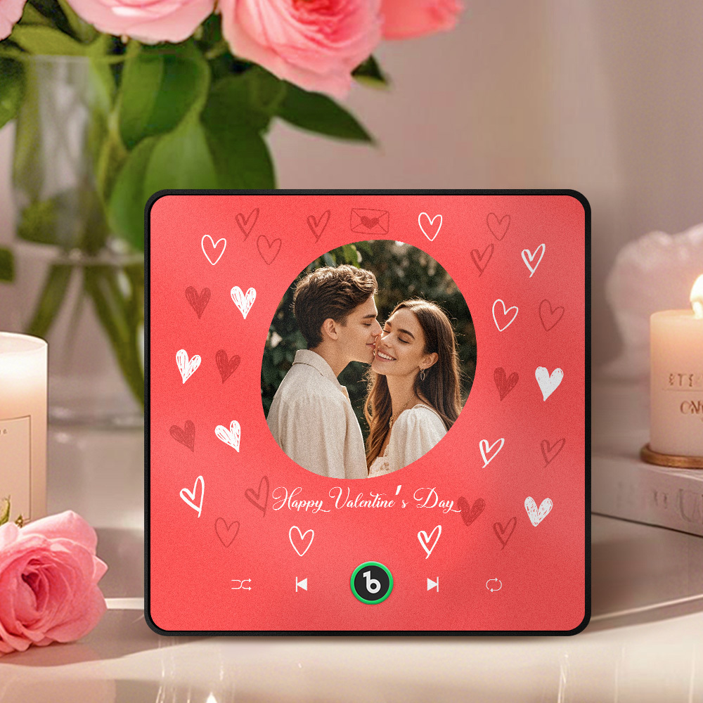 Personalized Music Magnet with Photo Custom Music Magnets Can Play Songs Valentine's Day Gifts
