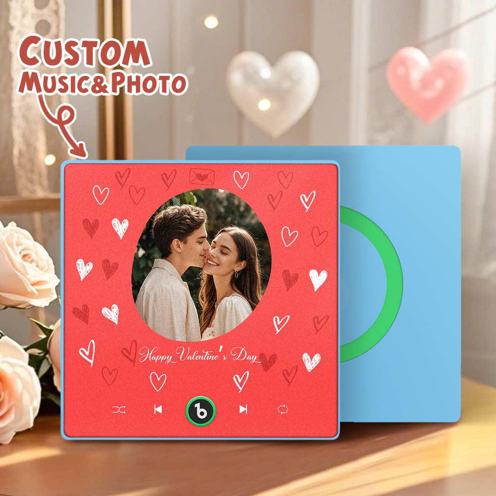 Personalized Music Magnet with Photo Custom Music Magnets Can Play Songs Valentine's Day Gifts
