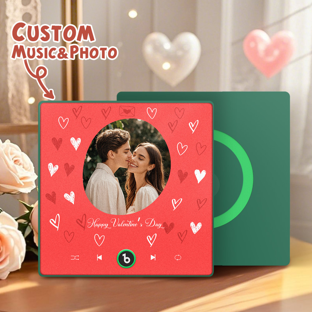 Personalized Music Magnet with Photo Custom Music Magnets Can Play Songs Valentine's Day Gifts