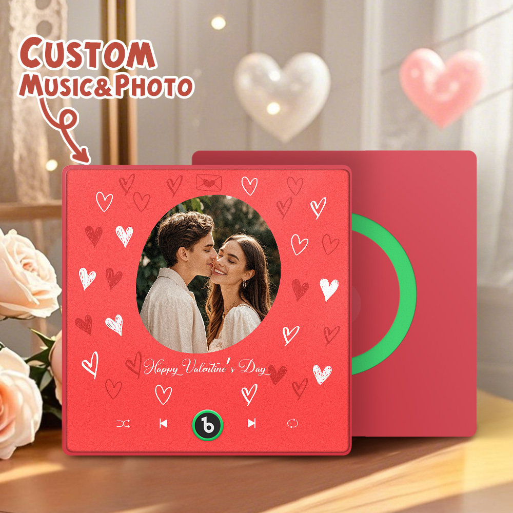 Personalized Music Magnet with Photo Custom Music Magnets Can Play Songs Valentine's Day Gifts