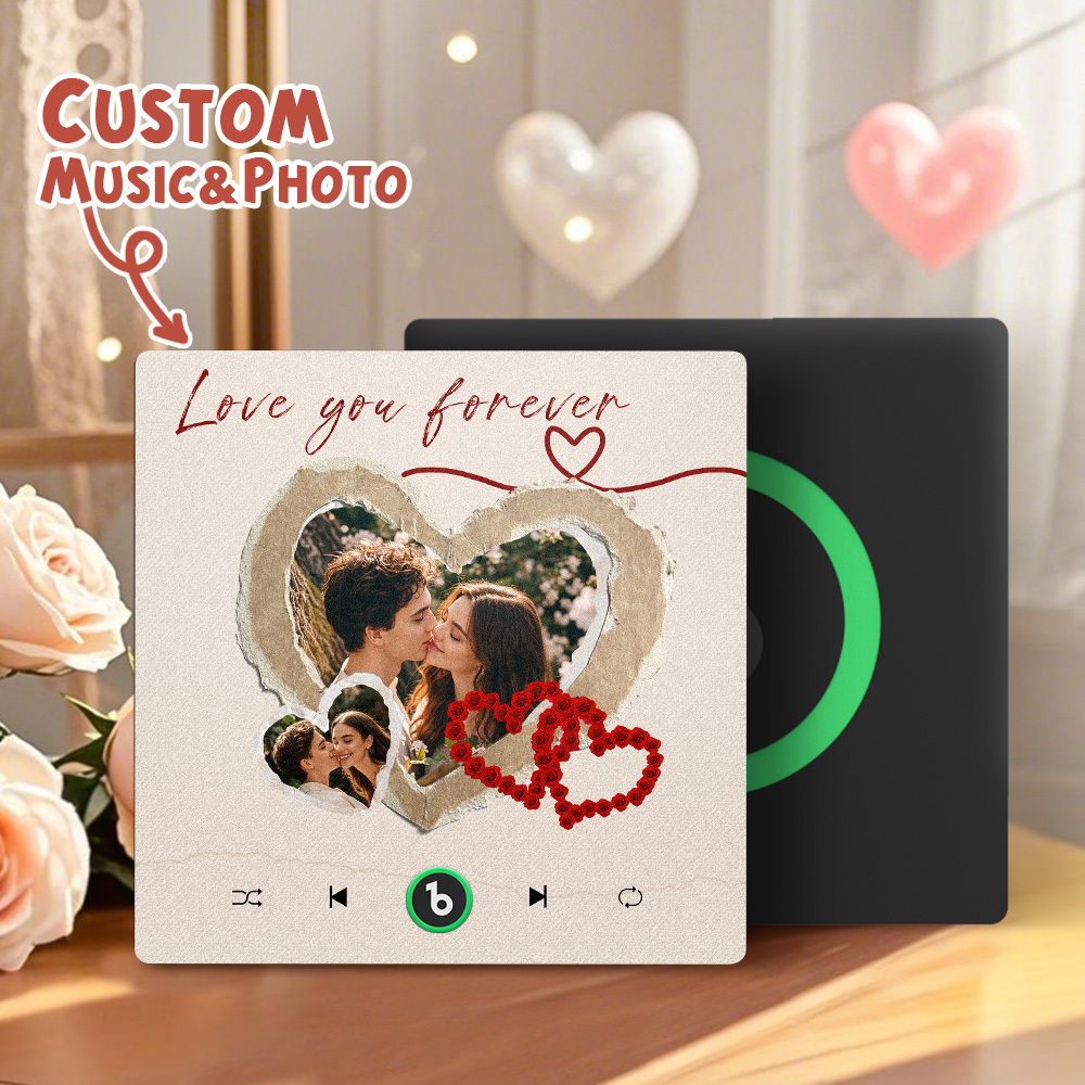 Personalized Photos Love You Forever Music Magnet Valentine's Day Gifts Custom Music Magnets Can Play Songs