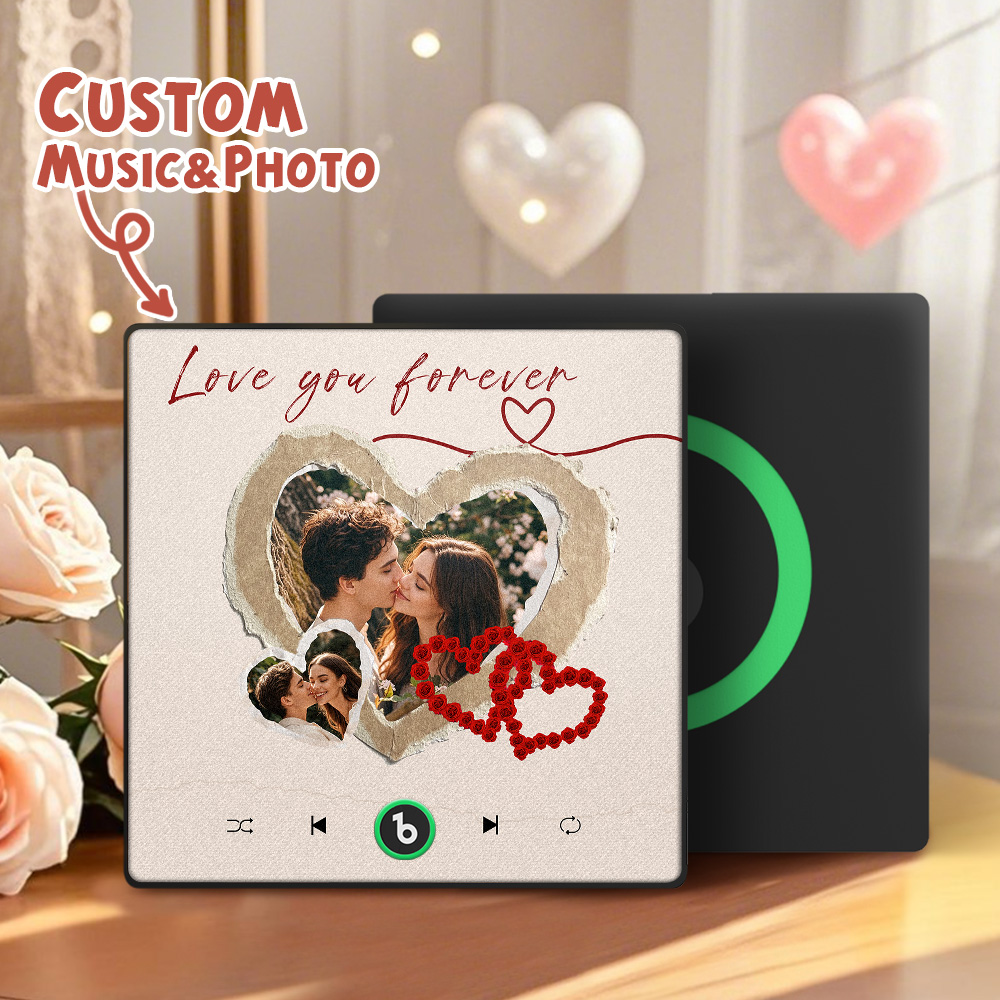 Personalized Photos Love You Forever Music Magnet Valentine's Day Gifts Custom Music Magnets Can Play Songs