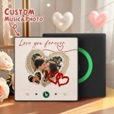 Personalized Photos Love You Forever Music Magnet Valentine's Day Gifts Custom Music Magnets Can Play Songs