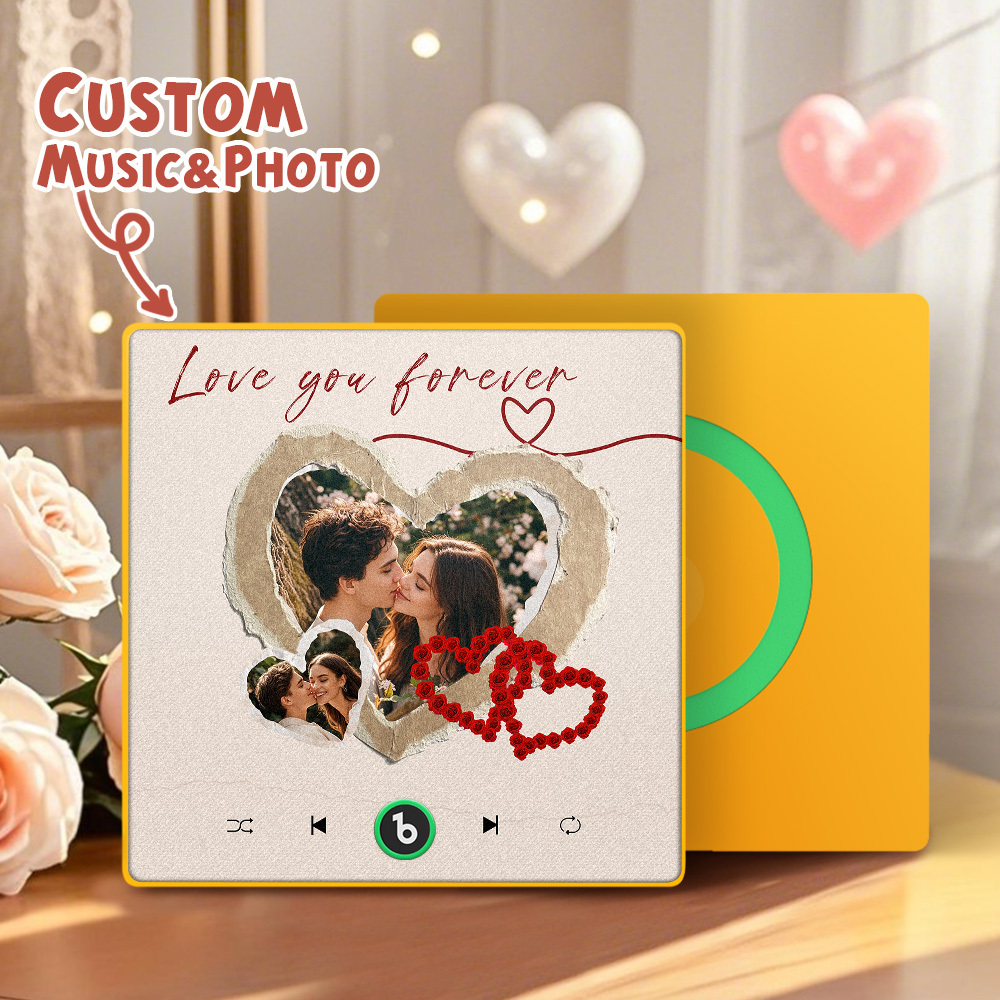 Personalized Photos Love You Forever Music Magnet Valentine's Day Gifts Custom Music Magnets Can Play Songs