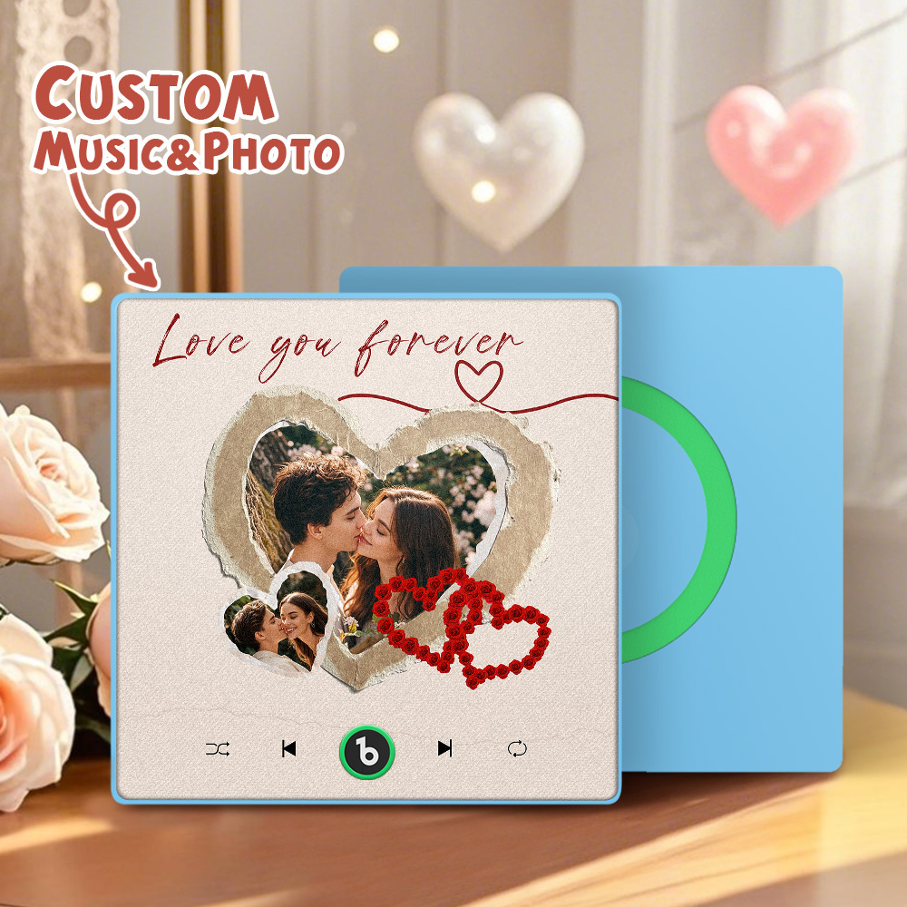 Personalized Photos Love You Forever Music Magnet Valentine's Day Gifts Custom Music Magnets Can Play Songs