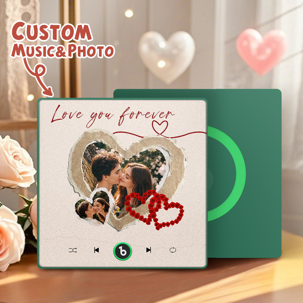 Personalized Photos Love You Forever Music Magnet Valentine's Day Gifts Custom Music Magnets Can Play Songs