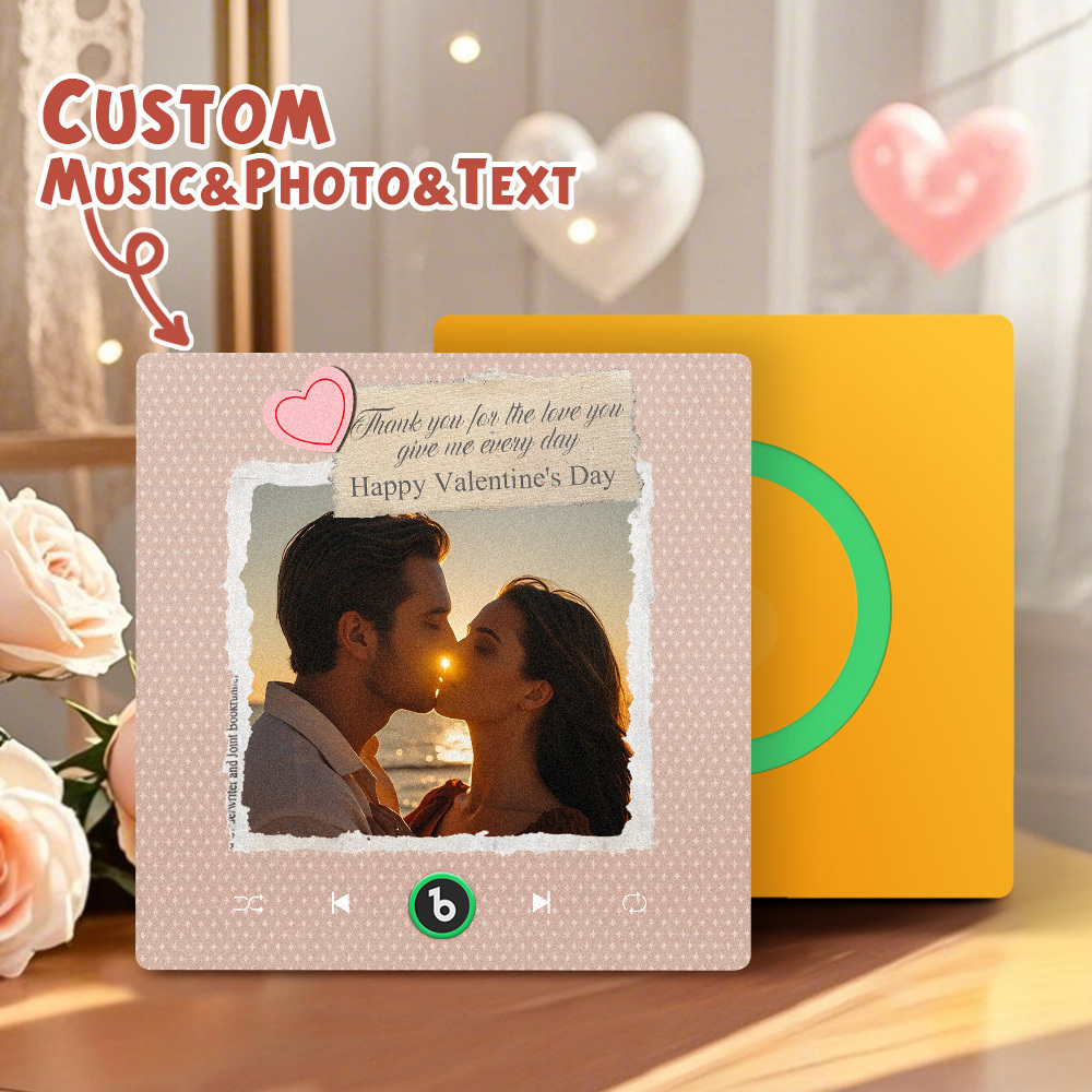 Personalized Photo Eternal Love Music Magnet Valentine's Day Gifts Custom Music Magnets Can Play Songs