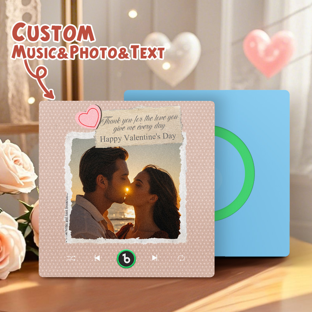 Personalized Photo Eternal Love Music Magnet Valentine's Day Gifts Custom Music Magnets Can Play Songs