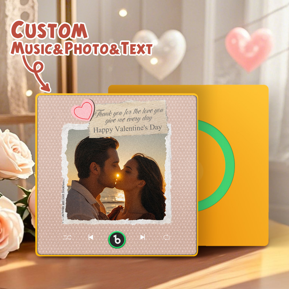 Personalized Photo Eternal Love Music Magnet Valentine's Day Gifts Custom Music Magnets Can Play Songs