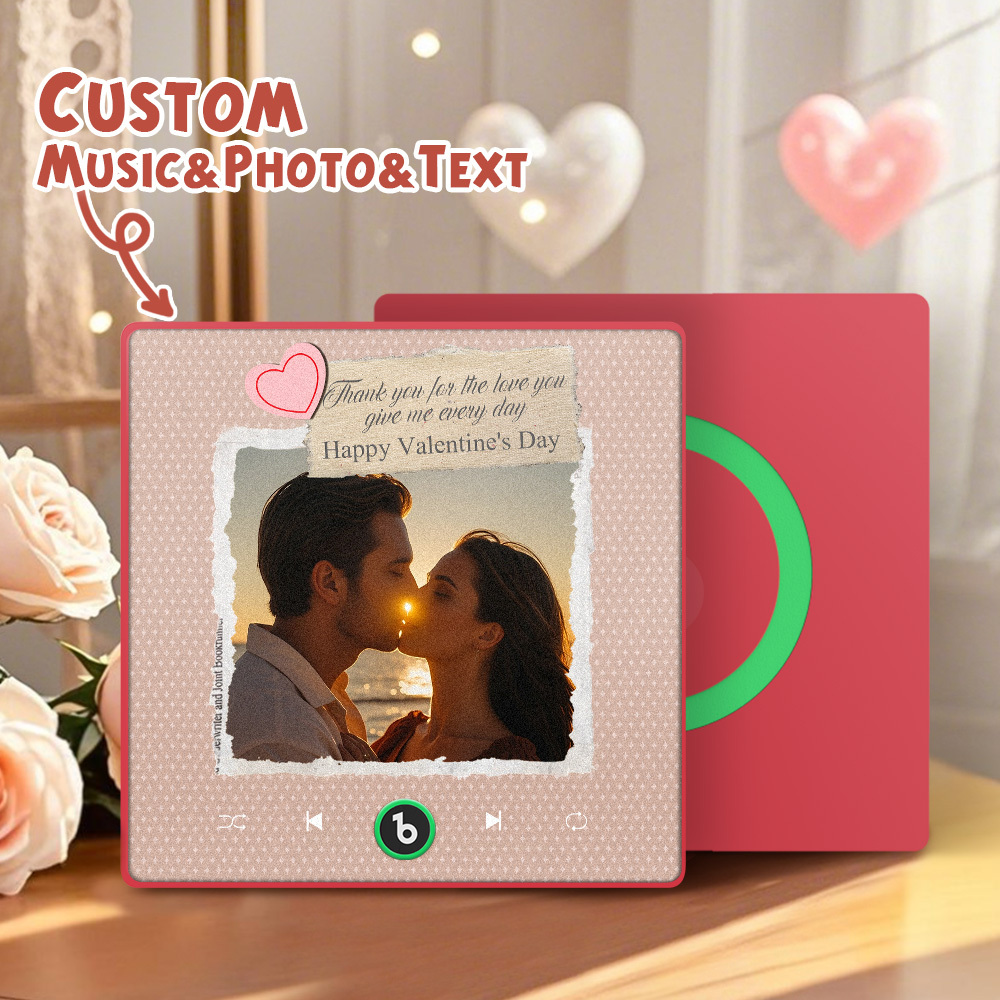 Personalized Photo Eternal Love Music Magnet Valentine's Day Gifts Custom Music Magnets Can Play Songs