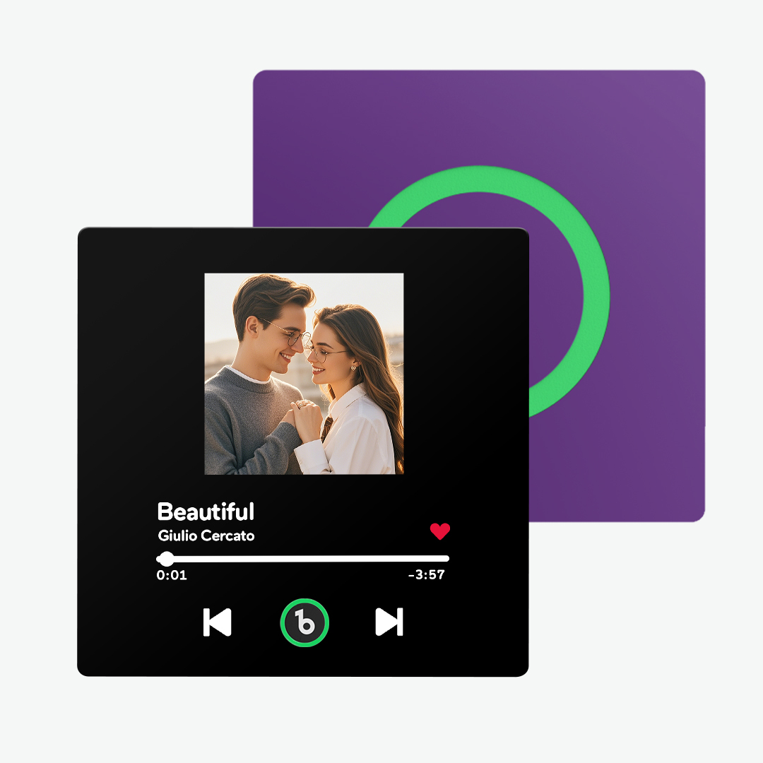 Custom Music Fridge Magnet Colorful Frame Personalized Album Fridge Magnet That Can Be Played Song Anniversary Gift for Couple	 Can Upload Your Music