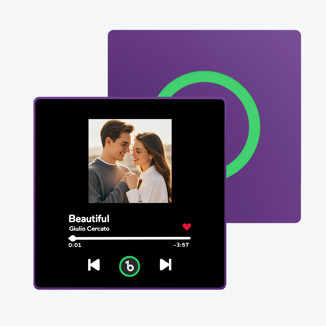 Custom Music Fridge Magnet Colorful Frame Personalized Album Fridge Magnet That Can Be Played Song Anniversary Gift for Couple	 Can Upload Your Music