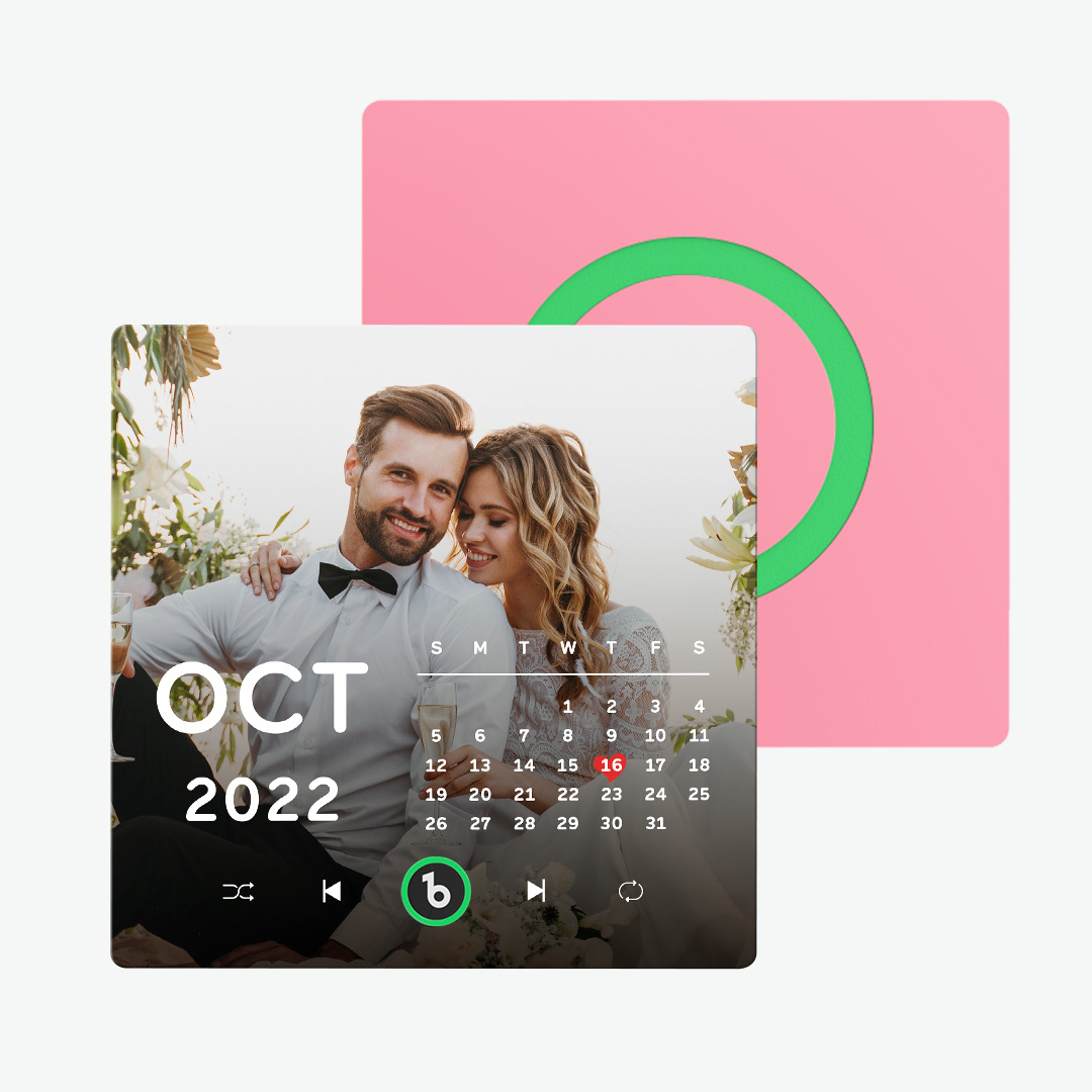 Personalized Photo Calendar Music Fridge Magnet Anniversary Gift Custom Music Magnets Can Play Songs