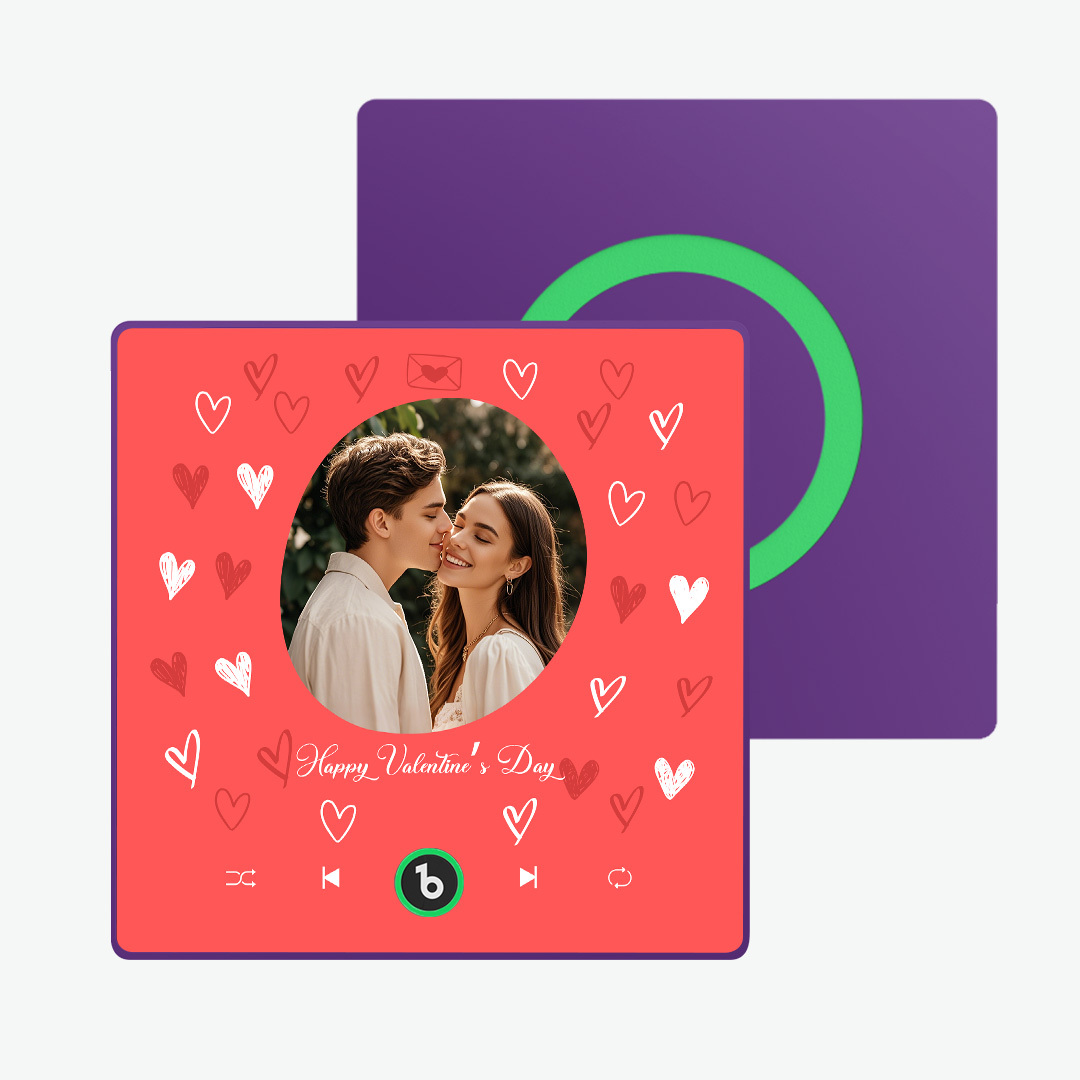 Personalized Music Magnet with Photo Custom Music Magnets Can Play Songs Valentine's Day Gifts
