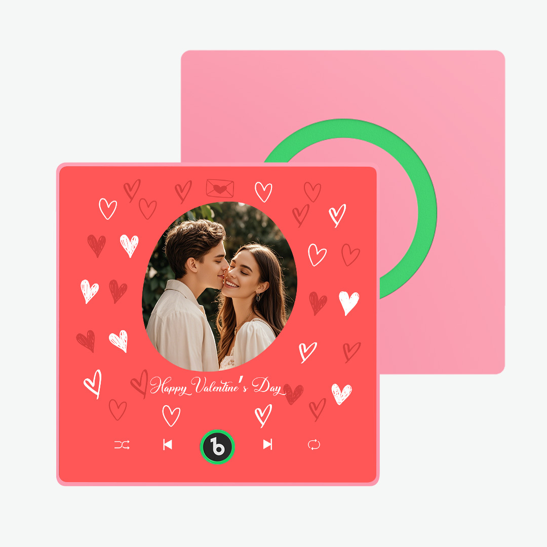 Personalized Music Magnet with Photo Custom Music Magnets Can Play Songs Valentine's Day Gifts